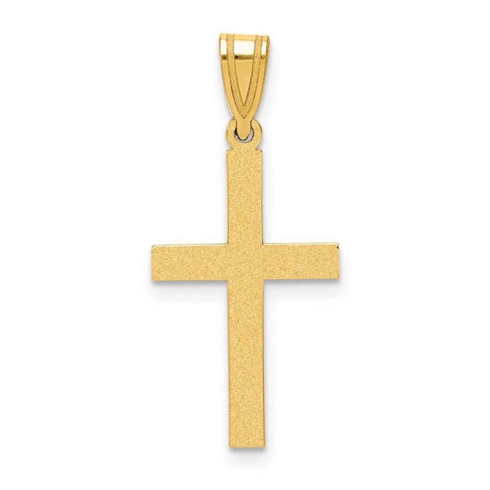 14k Yellow Gold Polished Latin Cross Pendant - Picture 1 of 4